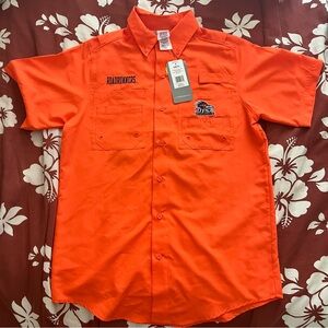 UTSA Roadrunners Orange Button Up with Breathable Fabric Size Small Mens